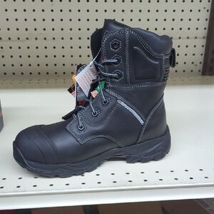 Black Steel-Toe Work Boot